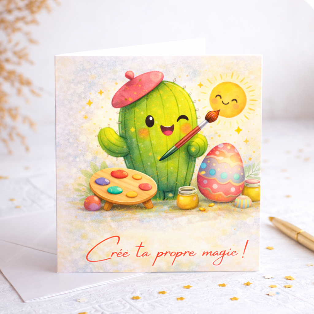 Cactus artiste - Carte