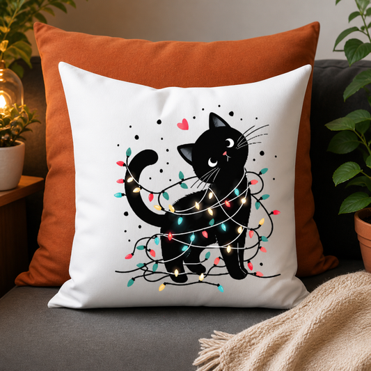 Chat noël - Coussin